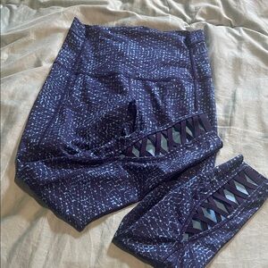 Lululemon Full Length High Waist Blue Leggings 8